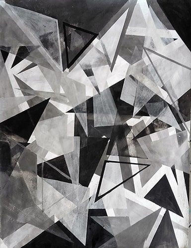 Tektura, akryl, Izabela Sak, Elementy, Rok 2017, 130cm x 100cm