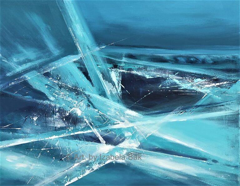 Hot Ice 3 2023 akryl płótno 80x100cm